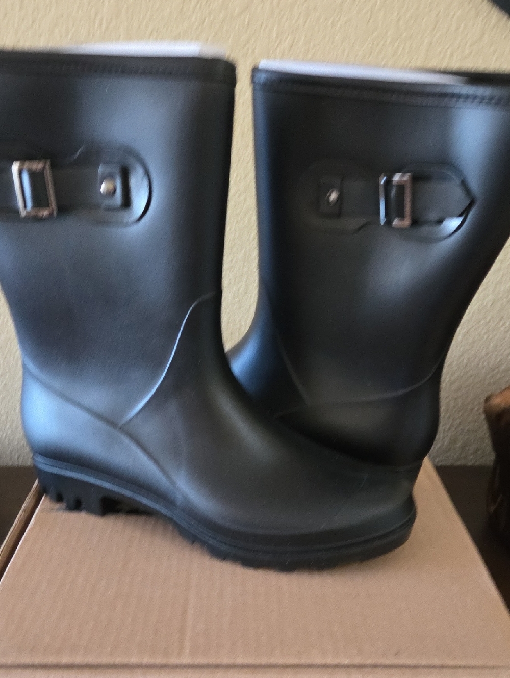 Waterproof Black Women's Winter Rain Boots